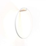 Kinkiet LED Mirror D60 w kolorze białym, o okrągłym kształcie. Wbudowany źródło światła, moc 35W, klasa ochrony IP44. Produkt zamontowany na ścianie, emitujący jasne światło, idealny do użytku w łazience lub przestrzeniach o wysokiej wilgotności.