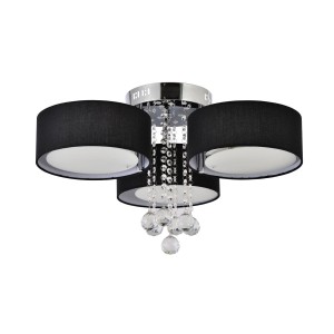 Gambela lampa sufitowa 3xE27 czarna LP-991/3C BK