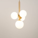 Perla lampa wisząca 4xG9 złota/biała 33606