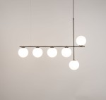 Silia lampa wisząca 6xG9 czarna/biała 33697