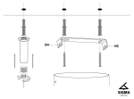 Lampa wisząca Vendo 6xGU10 w kolorze czarnym i mosiężnym, pokazująca elementy montażowe. Ujęcie z boku, z mocowaniami i przewodem. Prosty, techniczny projekt, bez dodatkowych dekoracji. Wysoka jakość materiałów, przeznaczona do nowoczesnych wnętrz.