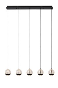 Sentubal lampa wisząca 5xLED/5,3W czarna 13498/25/30