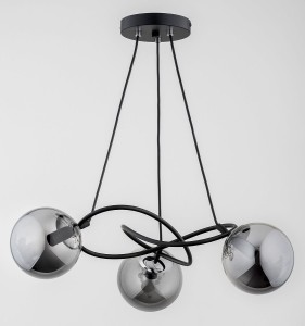 Velta lampa wisząca 3xE14 czarna/chrom 62344