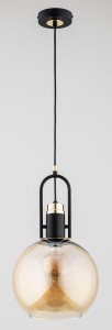 Movena lampa wisząca 1xE27 czarna/złota 61275