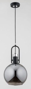 Movena lampa wisząca 1xE27 czarna/chrom 61276