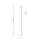 Linka podwieszająca Tracer w kolorze białym, o długości 1000 mm i średnicy 18 mm. Produkt widoczny w pozycji pionowej, z górnym mocowaniem oraz dolnym zaczepem do szyny. Prosty, minimalistyczny design, idealny do systemów oświetleniowych.