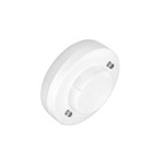 Żarówka LED GX53 o mocy 8W, w neutralnej białej barwie (4000K), okrągła, z białą, matową obudową. Widoczny zatrzask do montażu, z dwoma wkrętami po bokach. Produkt leżący na płaskiej powierzchni, ukazujący jego kształt i detale.