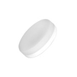 Żarówka LED GX53 o mocy 8W z neutralną białą barwą światła (4000K). Produkt ma okrągły kształt, biały, matowy klosz oraz gwint GX53. Ujęcie z boku, prezentujące detal obudowy.