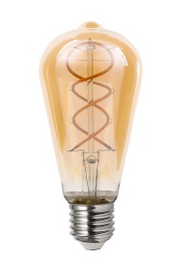 Żarówka LED ściemnialna ST64 E27/4W/2200K amber