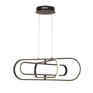 Clip lampa wisząca 3xLED/53W czarna 61775BK