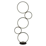 Cirque lampa podłogowa 5xLED/41W czarna EU25771-5BK