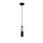 Merrygold lampa wisząca 1xGU10 czarna/bursztynowa 82121-1BK