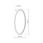 Kinkiet Saturno D80 w kolorze złotym, z 1xLED o mocy 46W, o okrągłym kształcie. Wymiary: średnica 800 mm, głębokość 170 mm. Oświetlenie wodoodporne (IP44), montowane na ścianie. Prosty, nowoczesny design.