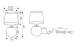 Czarna lampa stołowa Sophia z 1 punktem świetlnym. Okrągła podstawa o średnicy 110 mm, klosz o średnicy 160 mm i wysokości 260 mm. Długość przewodu 1200 mm z włącznikiem. Prosta, elegancka forma nadająca się do różnych wnętrz.