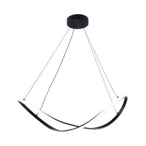 Erda lampa wisząca 1xLED/45W czarna 19600P-BK