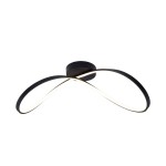 Lampa sufitowa Erda 1xLED/45W w kolorze czarnym, o nowoczesnym, falistym kształcie. Zawieszona na okrągłej podstawie, z białym paskiem LED wzdłuż krawędzi, tworzy minimalistyczną aranżację. Idealna do nowoczesnych wnętrz.