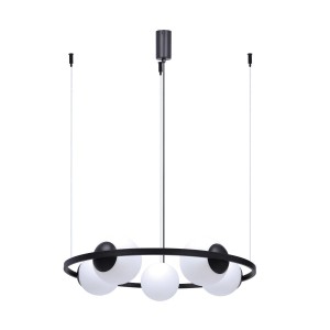 Orbit lampa wisząca 5xE27 czarna/biała 5011