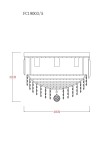 Lampa sufitowa Charlotte 5xE14 w kolorze złotym. Owalny kształt, z dekoracyjnymi zwisami i centralnym elementem w formie kuli. Wymiary: wysokość 32 cm, szerokość 40 cm. Stojąca, montowana na suficie.