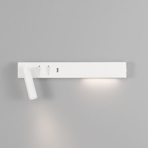 Zarate L kinkiet z gniazdem USB 2xLED/8W biały do czytania