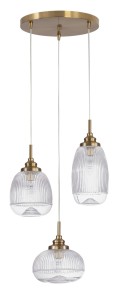 Ahigal lampa wisząca 3xE14 złota LE41853