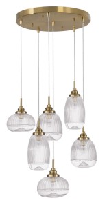 Ahigal lampa wisząca 6xE14 złota LE41848