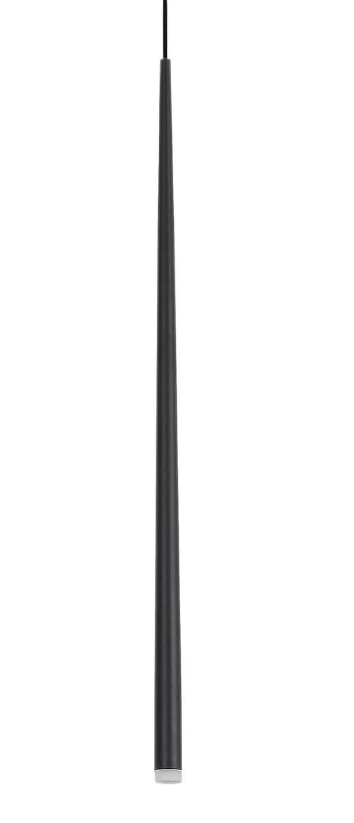 Lampa wisząca Elche w kolorze czarnym, o smukłej, stożkowatej formie. Wyposażona w jedno źródło światła LED o mocy 3W. Zawieszona na cienkim przewodzie, prezentuje minimalistyczny design, idealna do nowoczesnych wnętrz.