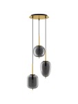 Pilar lampa wisząca 3xE14 złota/czarna LE43668