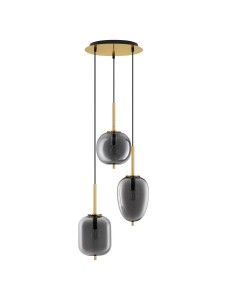 Pilar lampa wisząca 3xE14 złota/czarna LE43668