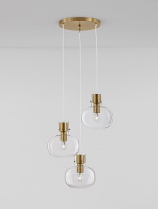 Padre lampa wisząca 3xE27 złota LE42634