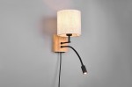 Nilam kinkiet 1xE27+1xLED/3,1W  jasne drewno 212879236