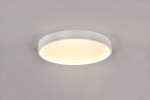 Plafon Doha 1xLED/29W w kolorze białym, okrągły, montowany na suficie. Emituje jasne, ciepłe światło. Gładka, matowa powierzchnia obudowy bez widocznych dekoracji, w prostym, minimalistycznym stylu.