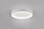 Plafon Doha 1xLED/29W w kolorze białym, o okrągłym kształcie i matowej powierzchni. Zawieszony na suficie, emituje miękkie światło. Prosty design, bez widocznych napisów lub logo, idealny do nowoczesnych wnętrz.