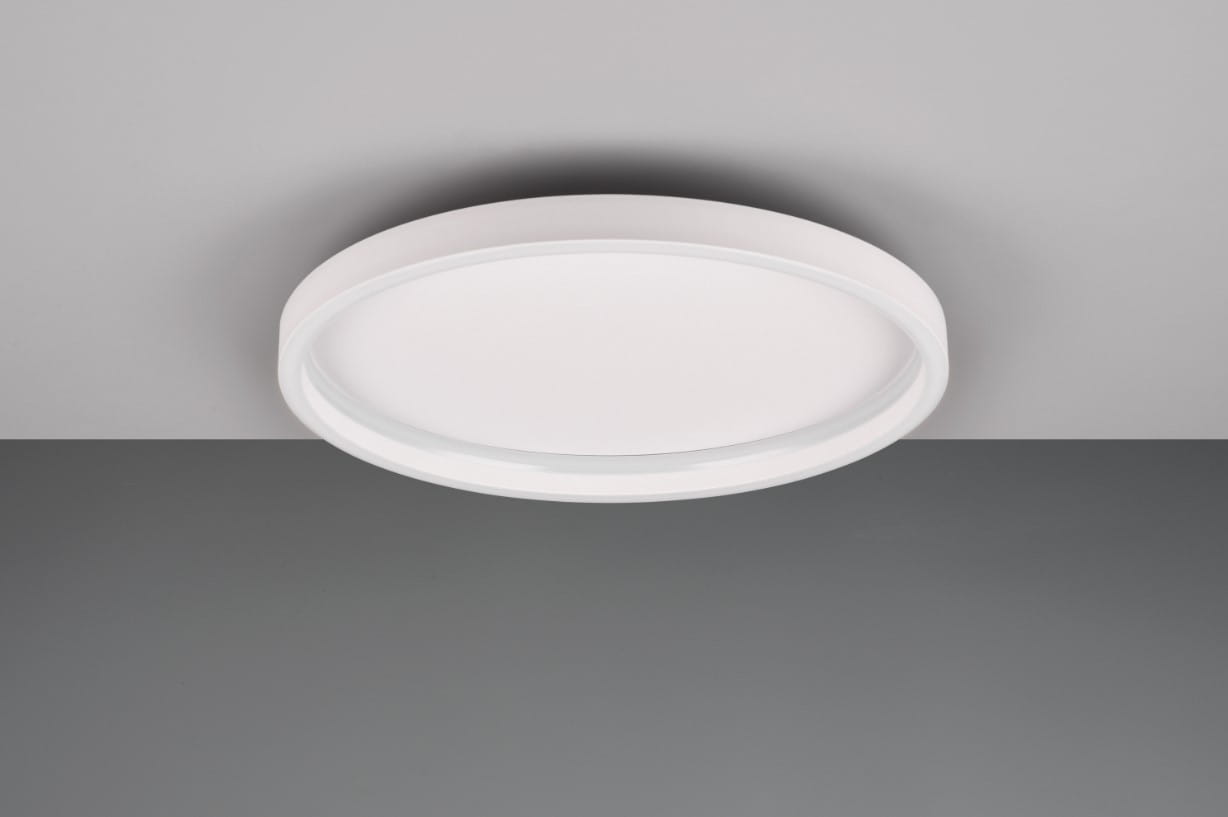 Plafon Rotonda 1xLED/20W w kolorze białym, okrągły, zamontowany na suficie. Posiada gładką, matową powierzchnię oraz subtelną, minimalistyczną ramę. Oświetlenie LED zapewnia jasne, równomierne światło, idealne do nowoczesnych wnętrz.