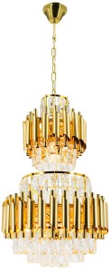 Wersal lampa wisząca 6xE27 złota 6231/6 TR