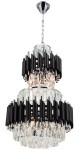Wersal lampa wisząca 6xE27 chrom/czarna 6231/6 8C BL