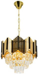 Belize lampa wisząca 4xE27 złota/czarna 6232/4 TR BL