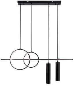 Moderno lampa wisząca 2xE14 + 3xLED czarna DRS3620/2 BL