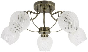 Merida lampa sufitowa 5-punktowa mosiądz 8979/5 21QG