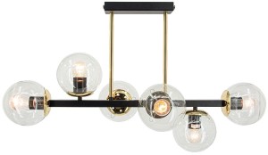 Sintra lampa sufitowa 6xE27 czarna/złota 3030/6 BL TR
