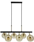 Piran lampa wisząca 6xE27 czarna/złota 2208/6 BL TR