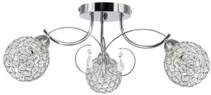 Wenus lampa sufitowa 3-punktowa chrom/kryształ 8965/3 8C