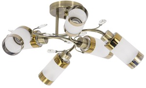 Gracja lampa sufitowa 6-punktowa mosiądz 8267/6 21QG
