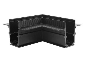 Łącznik kątowy do szyn magnetycznych podtynkowych gips-karton/h12,5 czarny 