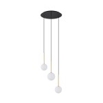 Karo lampa wisząca 3xG9 czarna/złota 10304