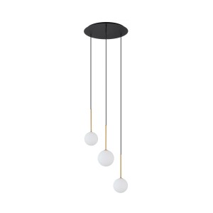 Karo lampa wisząca 3xG9 czarna/złota 10304