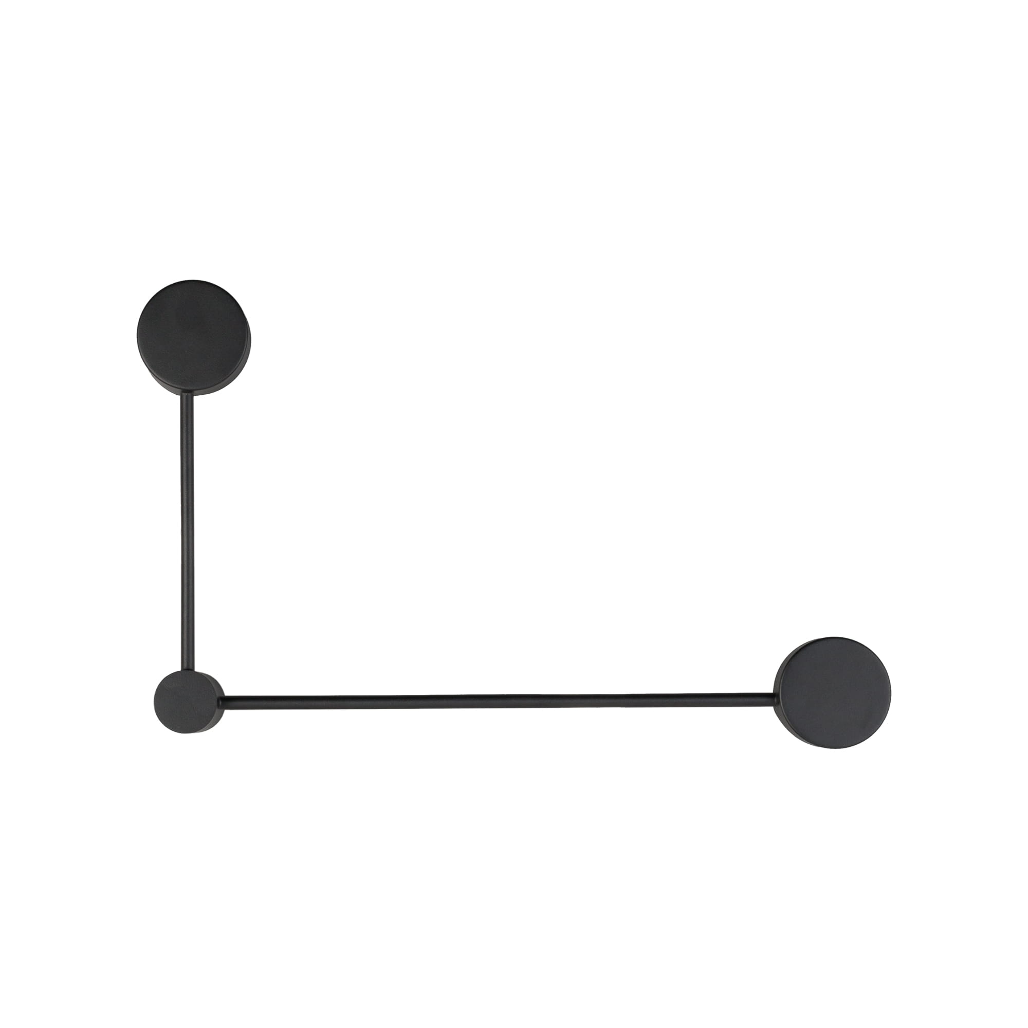 Kinkiet Orbit P w kolorze czarnym, z dwoma okrągłymi źródłami światła GX53, zamontowany w poziomie. Prosty, minimalistyczny design z cienkimi liniami. Idealny do nowoczesnych aranżacji wnętrz.