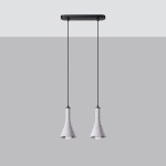Rea lampa wisząca 2xE14 czarna/beton SL.1224