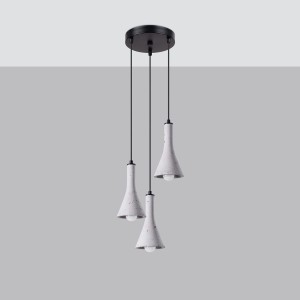 Rea lampa wisząca 3xE14 czarna/beton SL.1226