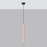 Pastelo lampa wisząca 1xG9 czarna/drewno SL.1266