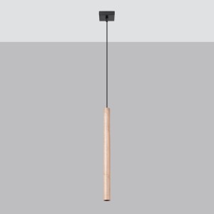 Pastelo lampa wisząca 1xG9 czarna/drewno SL.1266